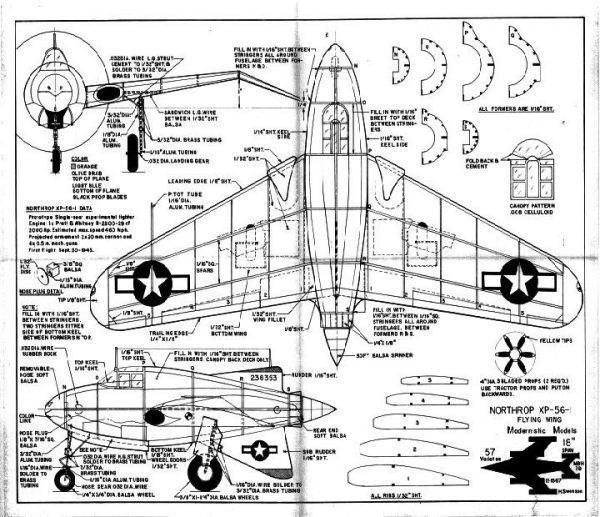 NORTHROP XP-56-1 - AMA - Academy of Model Aeronautics