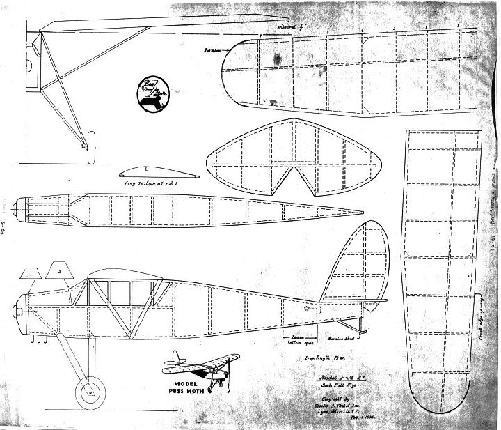 DEHAVILLAND 80 PUSS MOTH – AMA – Academy of Model Aeronautics