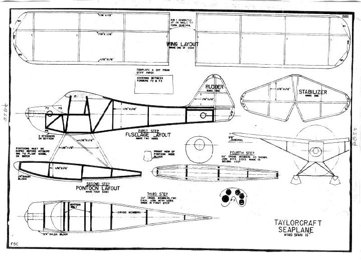TAYLORCRAFT SEAPLANE (No templates) - AMA - Academy of Model Aeronautics
