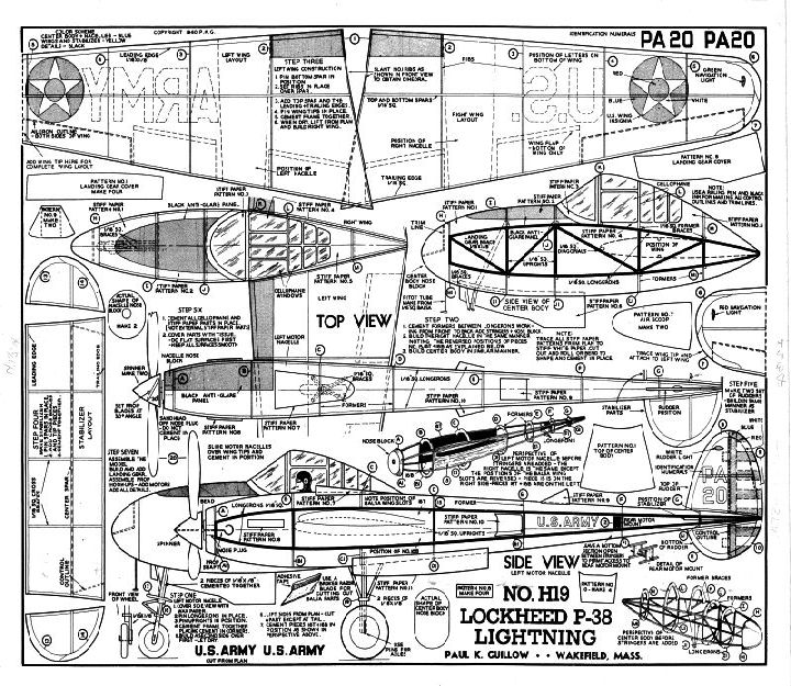 Lockheed P 38 Lightning Schematics