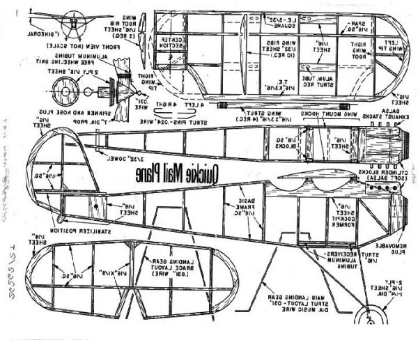 QUICKIE MAIL PLANE - AMA - Academy of Model Aeronautics