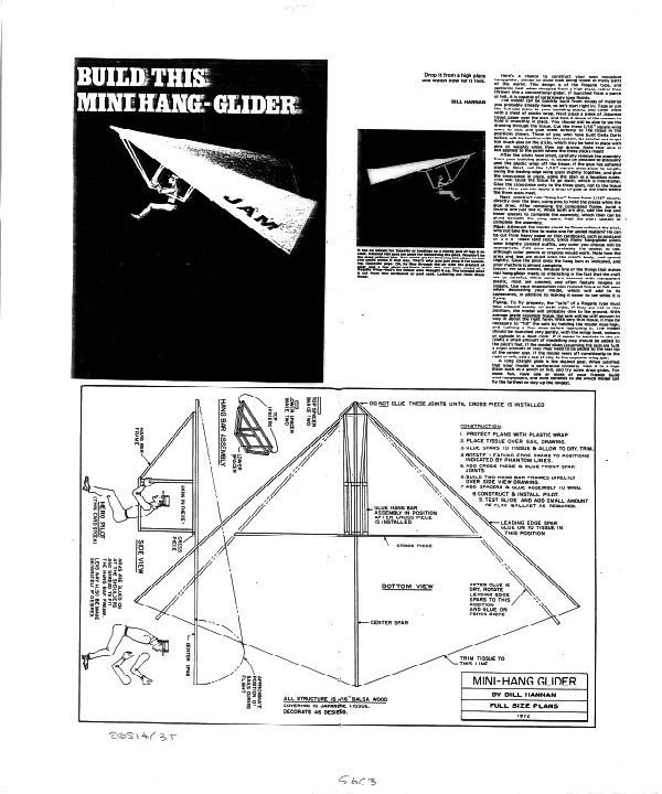homemade hang glider plans