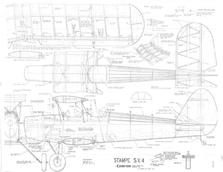 Stampe SV-4A - maquette modèle réduit de grande taille, décoration peinte  main - AERO-PASSION