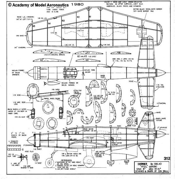 DORNIER DO 335 AO - AMA - Academy of Model Aeronautics