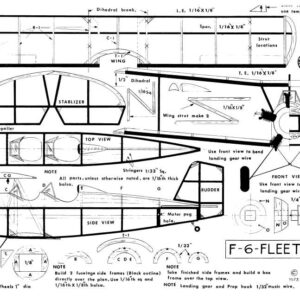 Model Airplane Plans FF The Texan 54" 425si Class A Competition by Ed Miller 